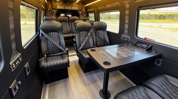 mcallen 12 passenger sprinter van interior