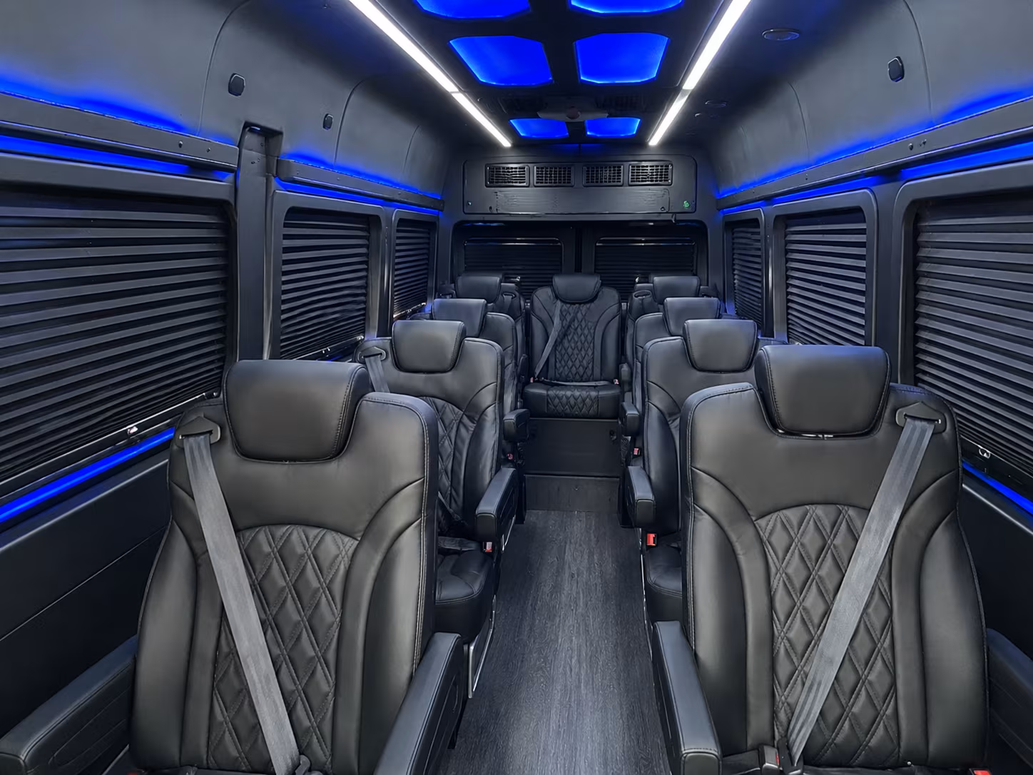 mcallen 10 passenger sprinter van inside