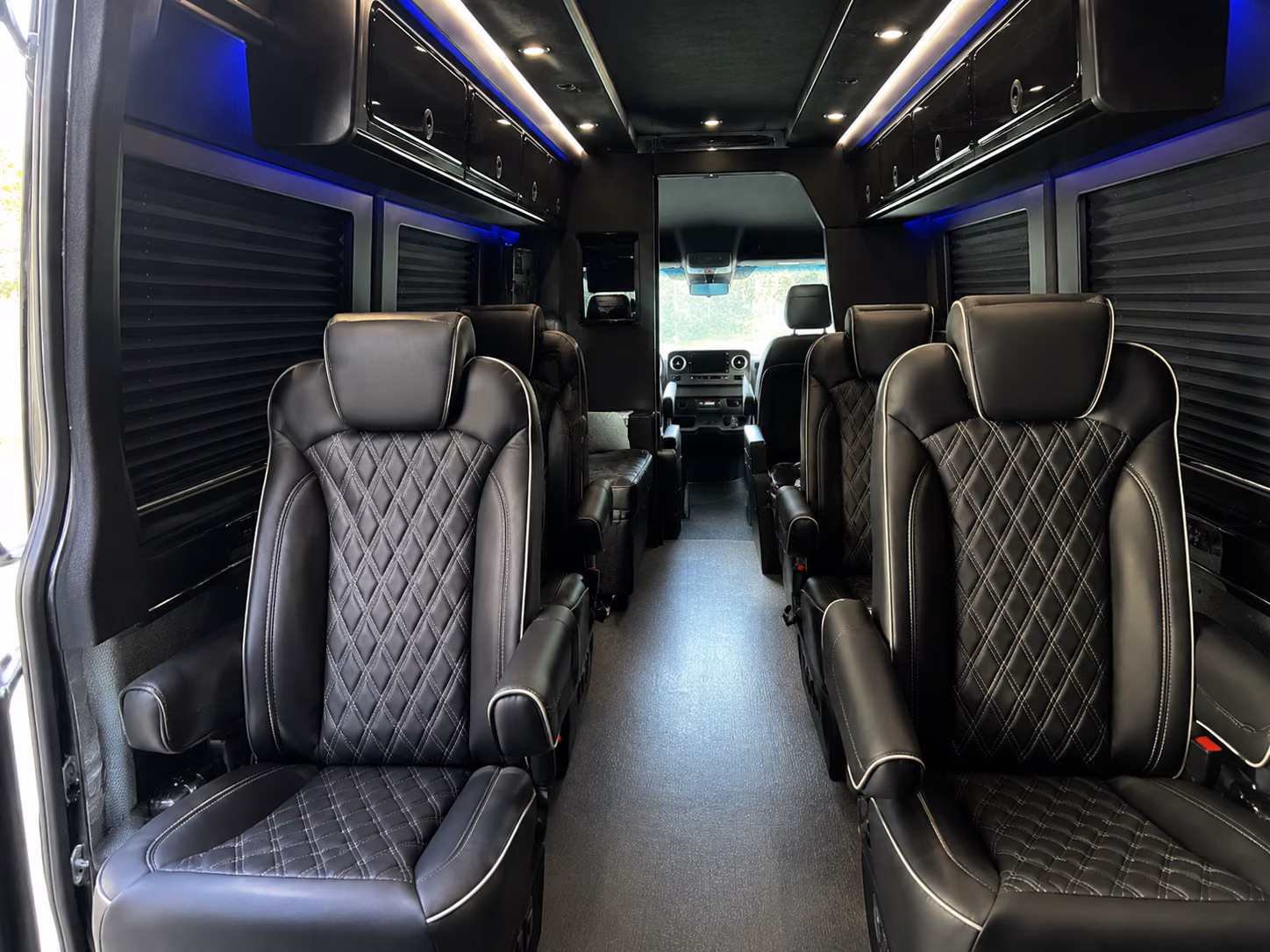 mcallen 8 passenger sprinter van inside